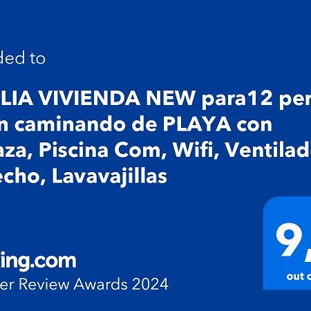 Amplia Vivienda New Para12 Pers A 4 Min Caminando De Playa Con Terraza, Piscina Com, Wifi, Ventiladores De Techo, Lavavajillas Roquetas de Mar Eksteriør bilde