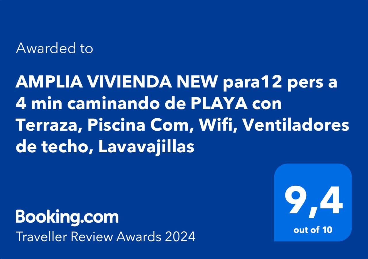 Amplia Vivienda New Para12 Pers A 4 Min Caminando De Playa Con Terraza, Piscina Com, Wifi, Ventiladores De Techo, Lavavajillas Roquetas de Mar Eksteriør bilde